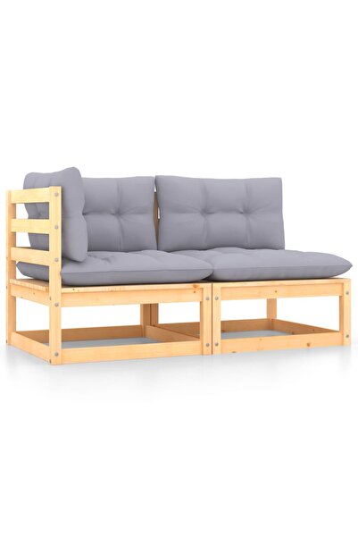 Concept Set mobilier de grădină cu perne, 2 piese, lemn masiv de pin