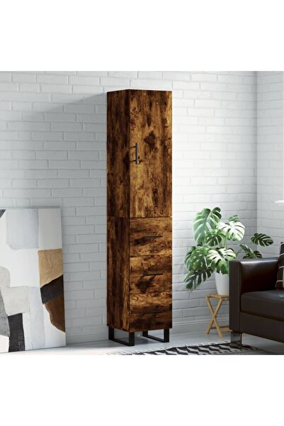 Concept Dulap înalt, stejar fumuriu, 34,5x34x180 cm, lemn prelucrat