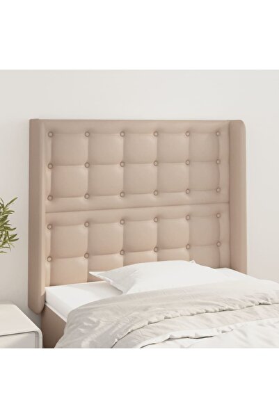 Concept Tăblie pat cu aripioare cappuccino 93x16x118/128 cm piele