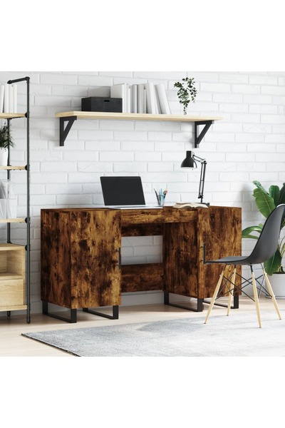 Concept Birou, stejar afumat, 140x50x75 cm, lemn compozit