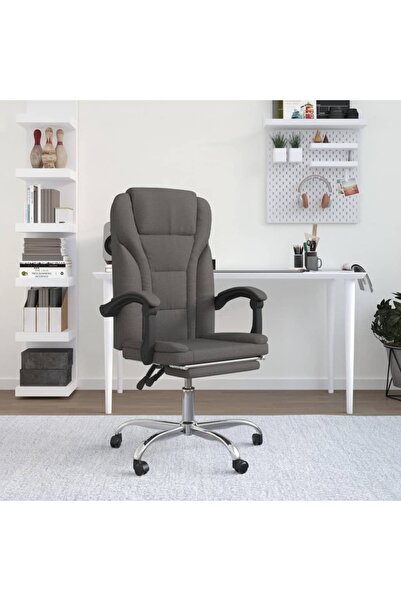 Concept Fotoliu de birou rabatabil, gri închis, textil