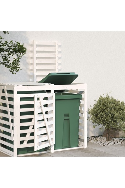 Concept Extensie depozitare pubelă de gunoi, lemn masiv de pin