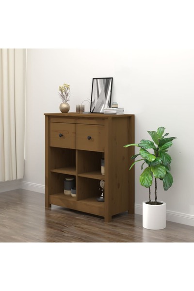 Concept Servantă, maro miere, 70x35x80 cm, lemn masiv de pin