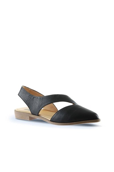 Bueno Shoes صندل نسائي من الجلد، باللون الأسود - 01ws2311