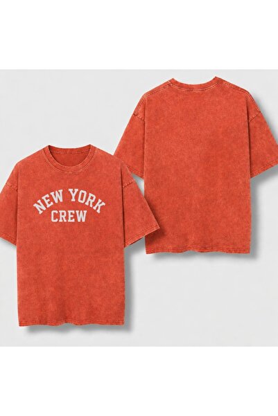 ZAVIXO - UNISEX Oversize T-shirt με στάμπα New York, Vintage, 100% Βαμβάκι 9