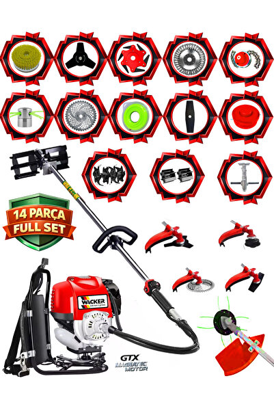 Wacker Pro Alman 10 In 1 G-tech 850 20 Hp Sırt Tipi Çim Ot Çalı Tırpanı Çapa ...