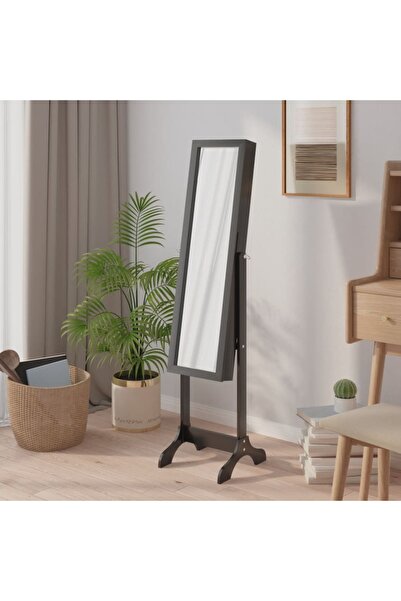 Concept Oglindă de sine stătătoare, negru, 34x37x146 cm