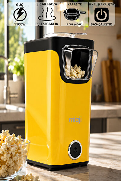 Mioji Mio Popx1 Oil-Free Compact Popcorn Maker - Yellow