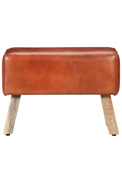 Concept Bancă Bok gimnastică maro 58cm piele naturală/lemn masiv mango