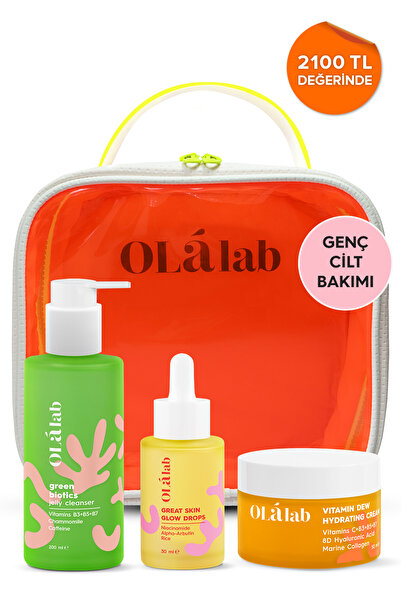 OlaLab Günlük Genç Cilt Bakım Seti – 21 Günde Görünür Fark