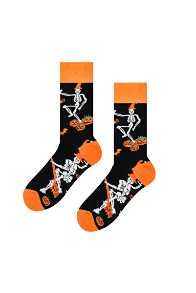 CARNAVAL SOCKS Șosete de Halloween cu model de schelet și dovleac