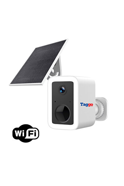 Taggo Cameră de supraveghere cu panou solar, WIFI, 3 MP, urmărire AI, baterie...
