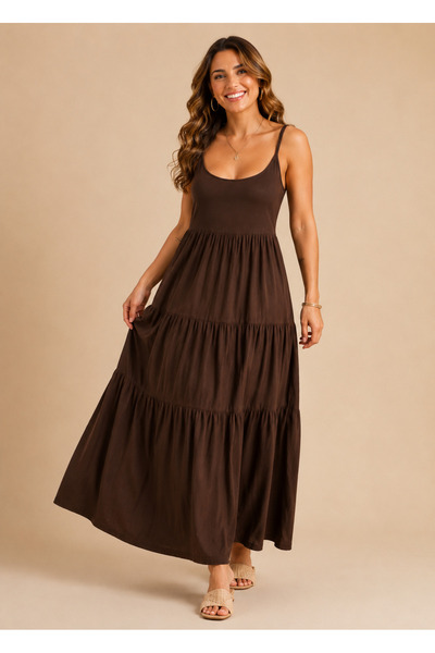 OYERGA MODA Women's Beaded Strap Dress