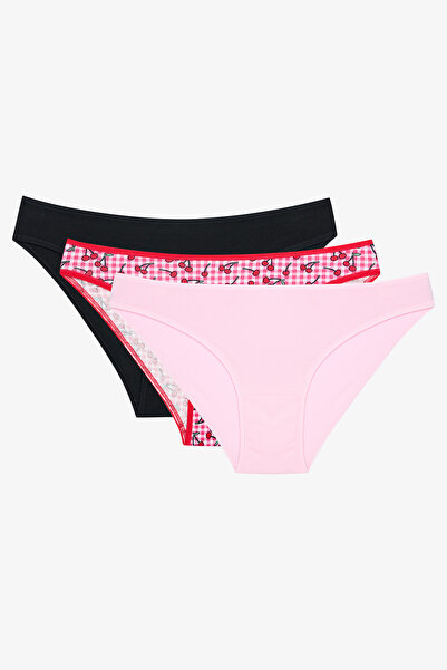 Penti Chiloți multicolori din 3 piese Cherry Kiss