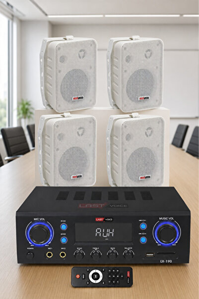 Lastvoice Wall Small Paket-2 Hoparlör Ve Anfi Ses Sistemi Seti (1 ANFİ 4 HOPA...