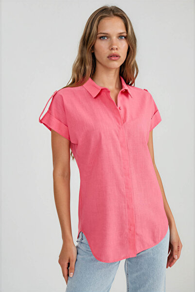 Vitrin Short Sleeve Shirt with Sleeve Detail