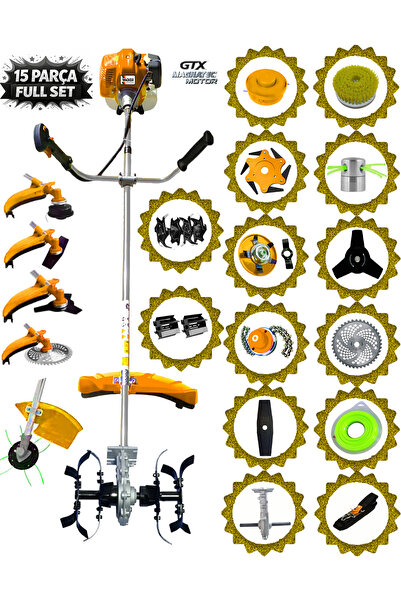 Wacker Pro Germany 11 In 1 X-gtec 20 Hp Yan Tipi Ot Çim Çalı Biçme Tırpanı Ak...