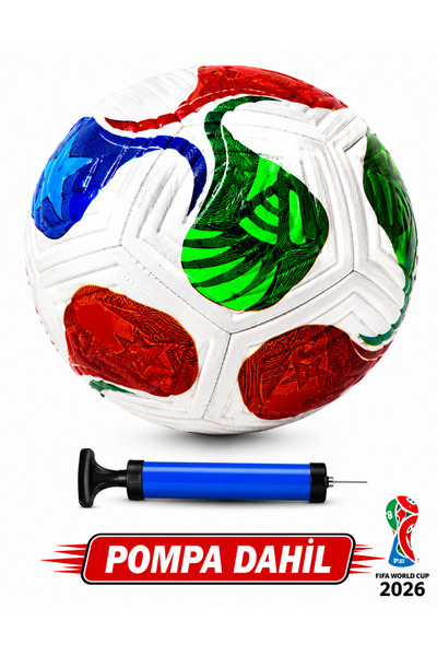 Janissary 2026 Dünya Kupası Tasarımlı 5 Numara Futbol Topu – Dikişli Profesyo...
