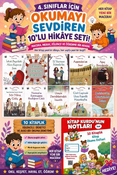 Üçgen Yayıncılık 4.Sınıflar İçin Okumayı Sevdiren 10 lu Hikaye Seti 2 (Kitap ...