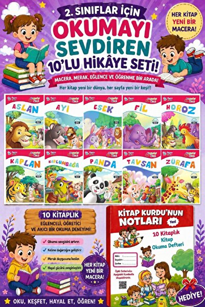 Üçgen Yayıncılık 2.Sınıflar İçin Okumayı Sevdiren 10 lu Hikaye Seti 9 (Kitap ...
