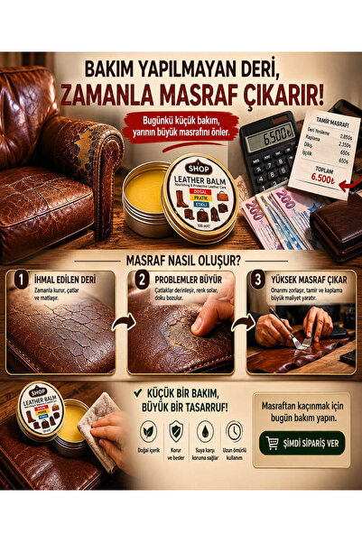 shop Leather Balm Deri Bakım Onarıcı Koruyucu Yağ 100 ml
