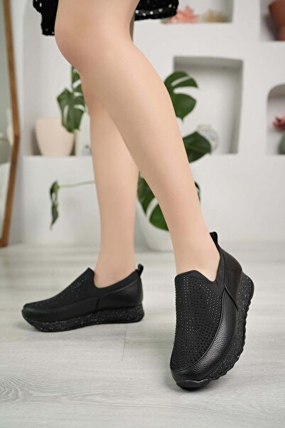 Nesil Shoes Wiss 530 Black Stretch Stone Women's Shoes