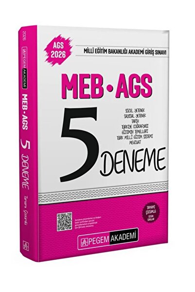 Anla Kazan Yayınları Pegem 2026 MEB-AGS Tüm Dersler 5 Deneme Çözümlü