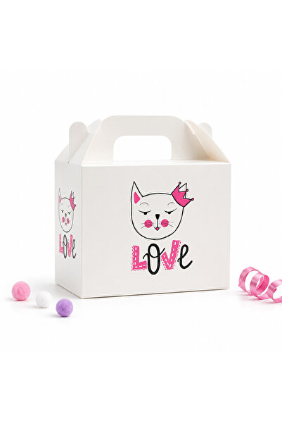 repro design Kedi Temalı Karton Kutu 3’lü Set | 10x14 cm | Hediye, Parti ve S...