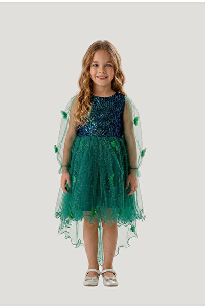 Eray Kids Rochie de seară pentru fete Rochie cu paiete strălucitoare din tul ...