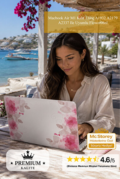 Mcstorey Macbook Air M1 Kılıf 13inç A1932 A2179 A2337 Ile Uyumlu Flower06nl