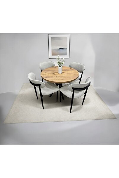 ROYALİSA TABLE CHAİR ROYALİSA LARA AHŞAP MUTFAK MASASI 4 KİŞİLİK