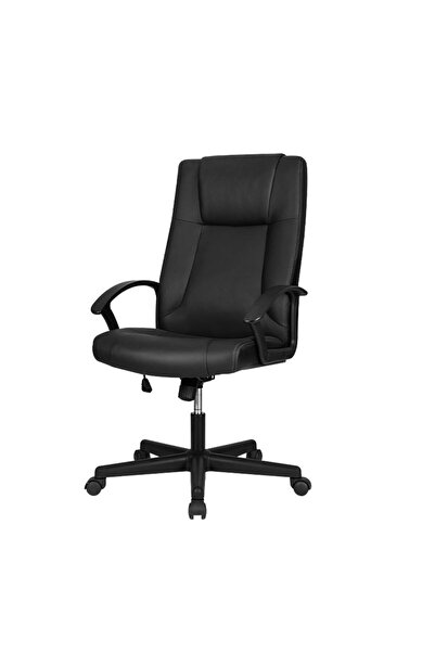 Deli Scaun de birou executiv din piele ecologică, sistem de roți din nailon 4514
