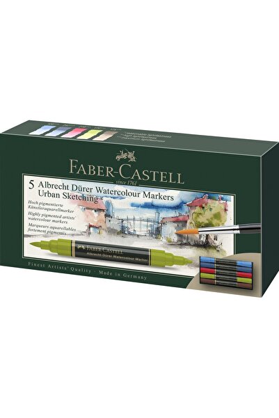 Faber Castell SET 5 MARKERE SOLUBILE PENTRU SCHIȚAT A.DURER FABER-CASTELL