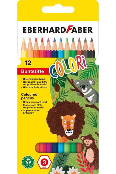 Eberhard Faber Creioane colorate din plastic, 12 culori