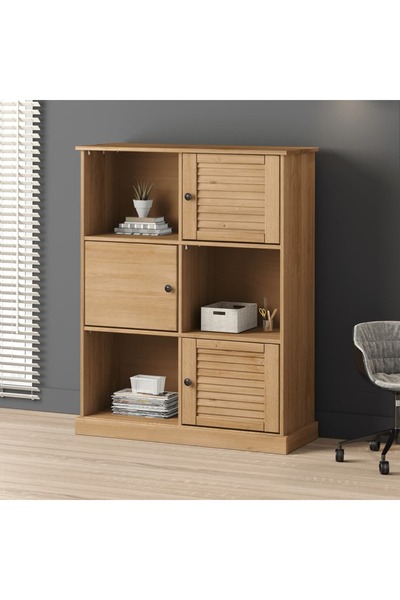 Concept Bibliotecă VIGO, 90x35x114,5 cm, lemn masiv de pin