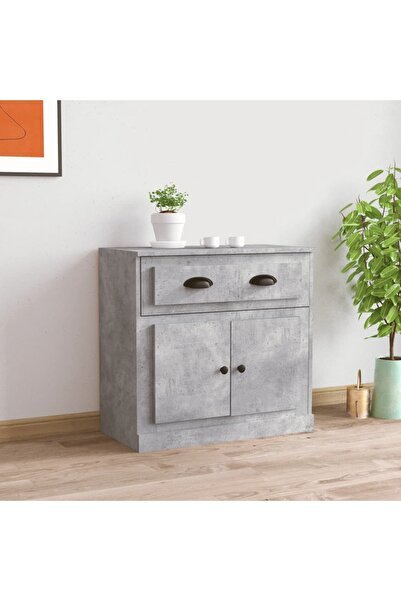 Concept Servantă, gri beton, 70x35,5x67,5 cm, lemn prelucrat