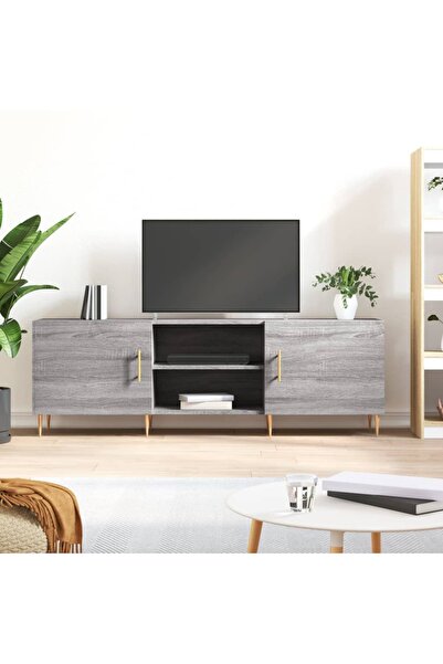 Concept Comodă TV, gri sonoma, 150x30x50 cm, lemn compozit