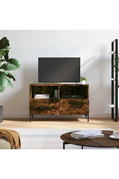 Concept Comodă TV, stejar fumuriu, 80x36x50 cm, lemn prelucrat