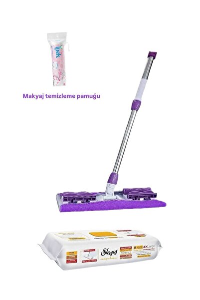 Sleepy Arap Sabunu Katkılı Mopa Uyumlu Temizlik Havlusu ve Mop Seti + Makyaj ...