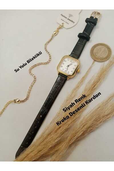 Brality Special Design Women's Wristwatch Gold Color Case, White Color Dial, ...