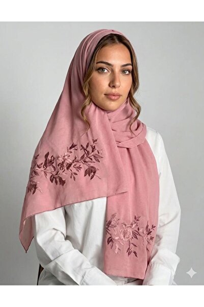 Veil Designer طرحة بوال تطريز علي الطرفين اغصان ورد 190*60