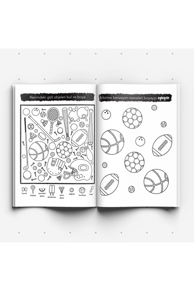 Dikkat Atölyesi Yayınları Jumbo Coloring Book Look Find Paint