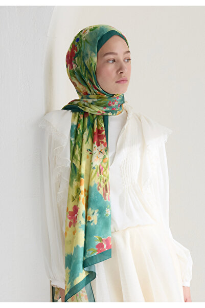 Freshscarfs Sweet Garden Floş Viskon Şal Adaçayı