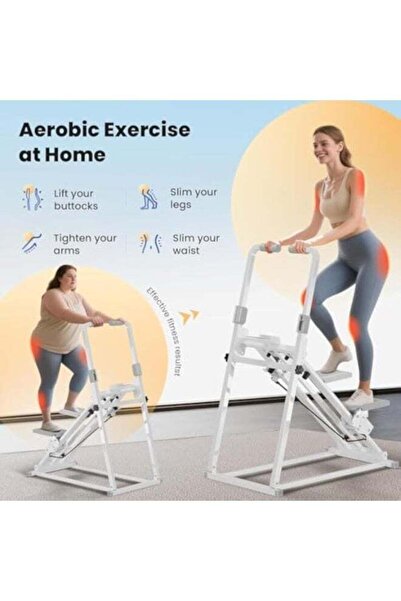 Arabest Foldable Stair Stepper Machine, Adjustable Handlebar with Step Counte...