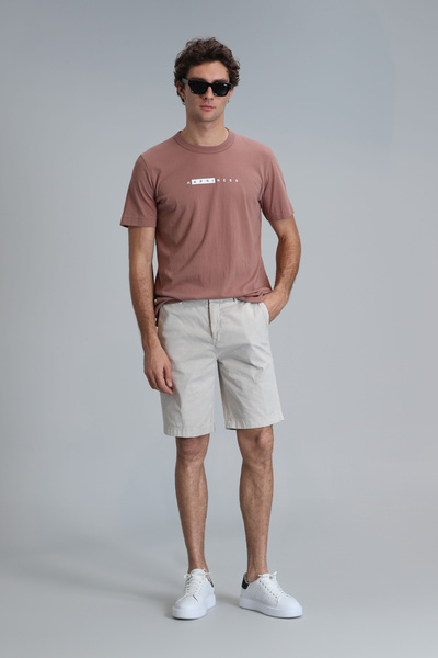 Lufian Zegler Sports Men's Chino Shorts Slim Fit Beige
