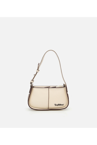 Hotiç Women's Leather Ecru Adjustable Strap Mini Bag