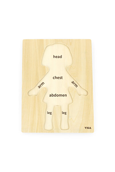 Viga Puzzle Corpul uman - Fata（7 piese),