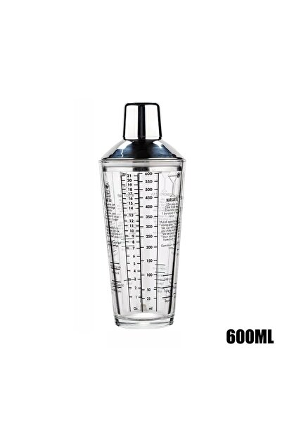Choice 600ml 400/600ML Glass Cocktail Shaker Hand Shaker Cup with Scales Lemo...