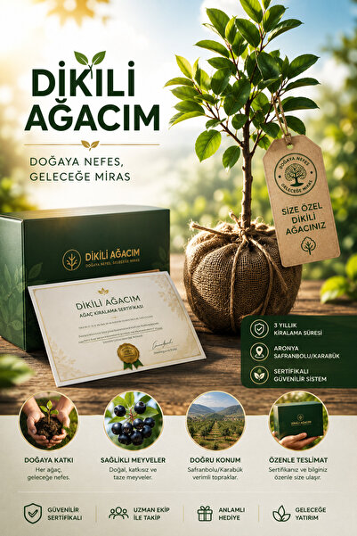 Safran Orman Tarım Ağaç Kirala - 3 Yıllık Mahsül - Toplam 6kg Aronya Meyvesi