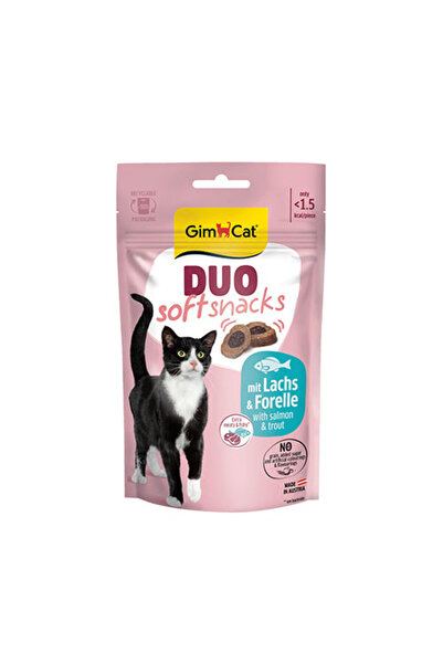 Gimcat Duo Soft Shacks Somon ve Alabalıklı Kedi Ödül Maması 50 Gr